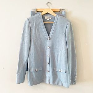 St John Evening By Marie Gray Light Blue Suit Women’s Size 6